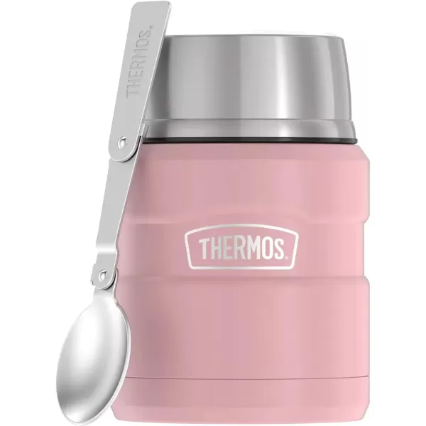 imageTHERMOS ICON VacuumInsulated Food Jar with Spoon 16 Ounce Matte Rose