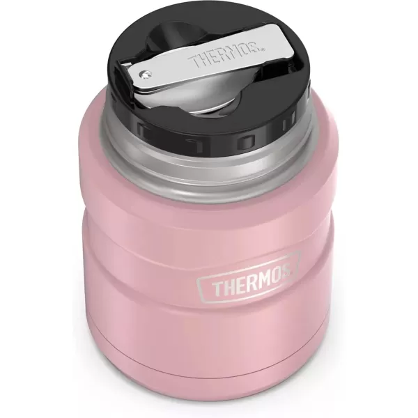 imageTHERMOS ICON VacuumInsulated Food Jar with Spoon 16 Ounce Matte Rose