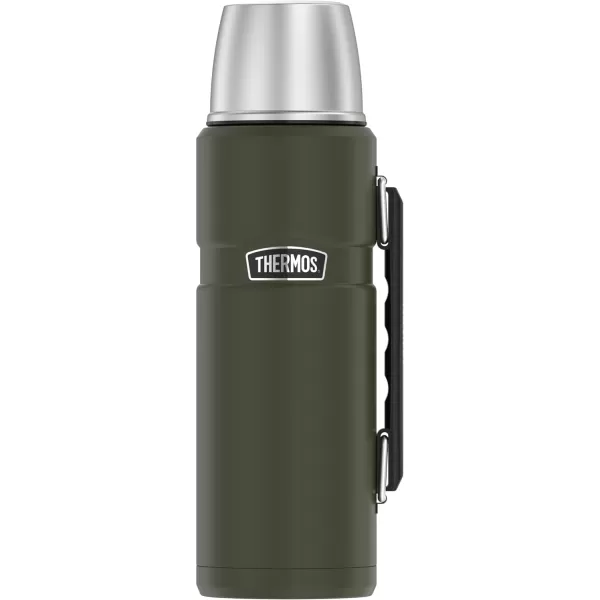 imageTHERMOS Stainless King VacuumInsulated Beverage Bottle 40 Ounce Rustic RedArmy Green