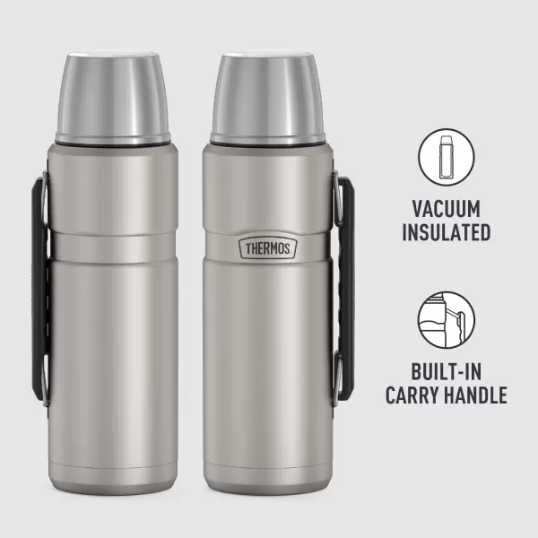 imageTHERMOS Stainless King VacuumInsulated Beverage Bottle 40 Ounce Rustic RedMatte Stainless Steel