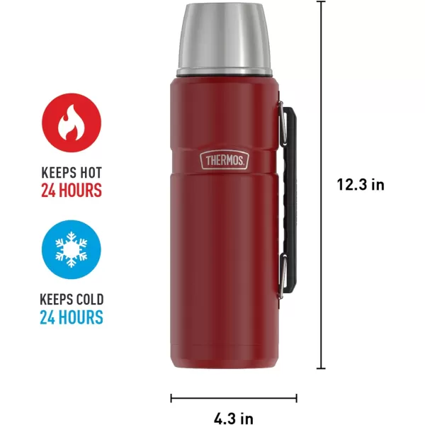 imageTHERMOS Stainless King VacuumInsulated Beverage Bottle 40 Ounce Rustic RedRustic Red