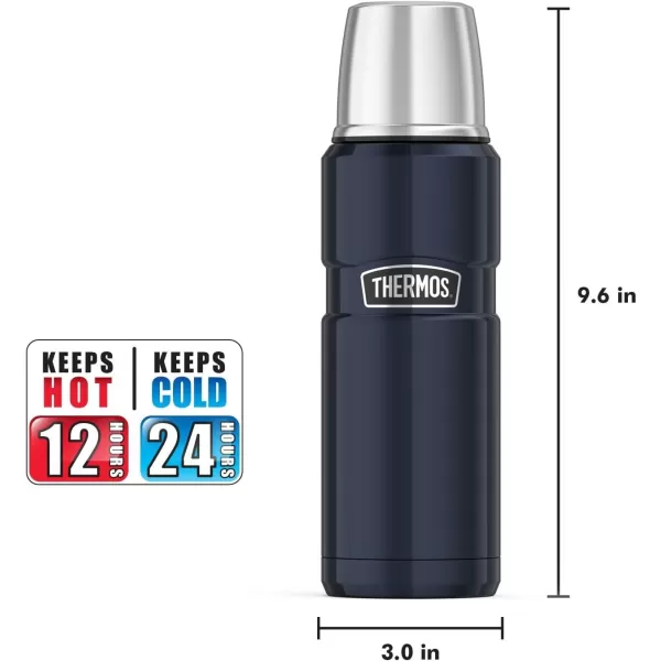 imageTHERMOS Stainless King VacuumInsulated Compact Bottle 16 Ounce Midnight Blue