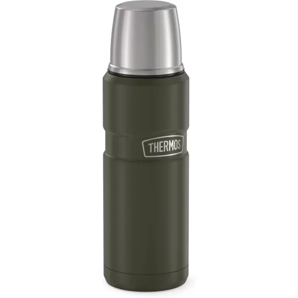 imageTHERMOS Stainless King VacuumInsulated Compact Bottle 16 Ounce Rustic RedArmy Green