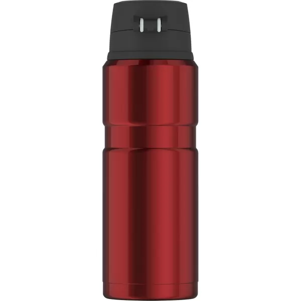 imageTHERMOS Stainless King VacuumInsulated Drink Bottle 24 Ounce Matte SteelCranberry