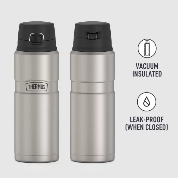 imageTHERMOS Stainless King VacuumInsulated Drink Bottle 24 Ounce Matte SteelMatte Steel