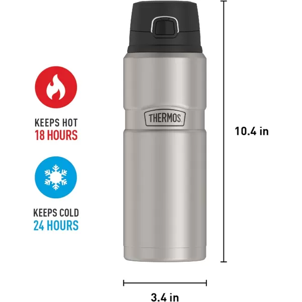 imageTHERMOS Stainless King VacuumInsulated Drink Bottle 24 Ounce Matte SteelMatte Steel