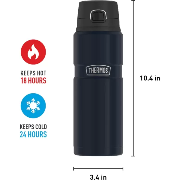 imageTHERMOS Stainless King VacuumInsulated Drink Bottle 24 Ounce Midnight Blue