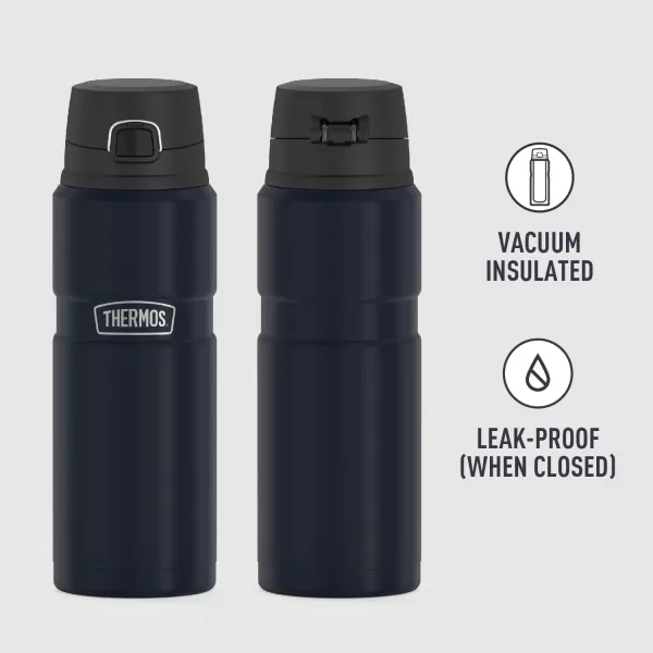 imageTHERMOS Stainless King VacuumInsulated Drink Bottle 24 Ounce Midnight Blue