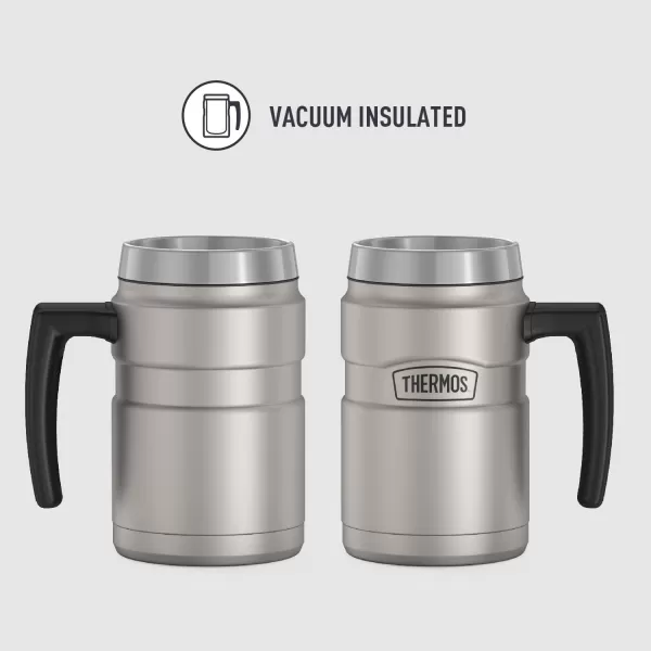 imageThermos Stainless King 16 Ounce Coffee Desk Mug Matte Steel