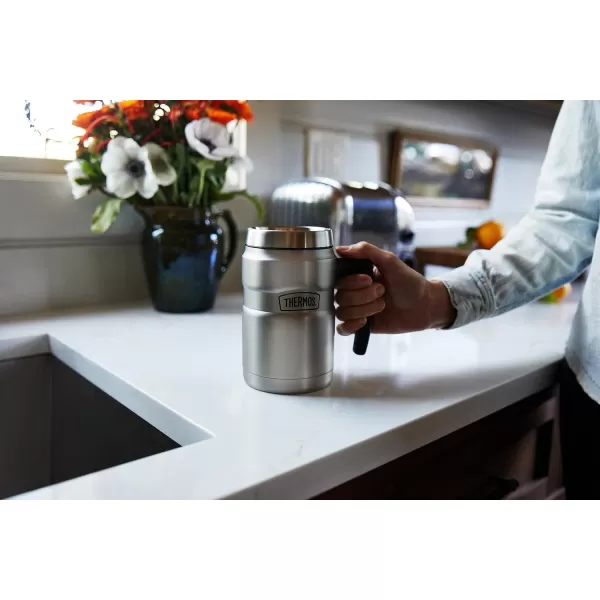 imageThermos Stainless King 16 Ounce Coffee Desk Mug Matte Steel