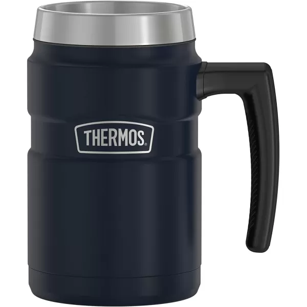 imageThermos Stainless King 16oz Desk Mug 16 Ounce Matte GreenMidnight Blue