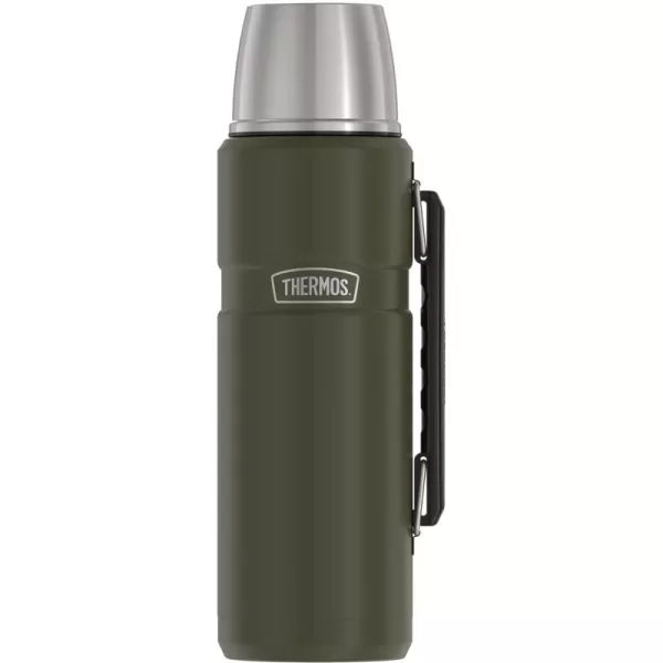 imageTHERMOS Stainless King VacuumInsulated Beverage Bottle 40 Ounce Rustic RedArmy Green