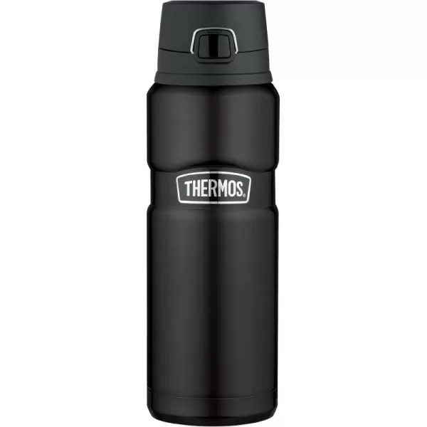 imageTHERMOS Stainless King VacuumInsulated Drink Bottle 24 Ounce Matte SteelMatte Black