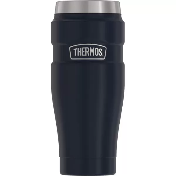 imageTHERMOS Stainless King VacuumInsulated Travel Tumbler 16 Ounce Rustic RedMidnight Blue