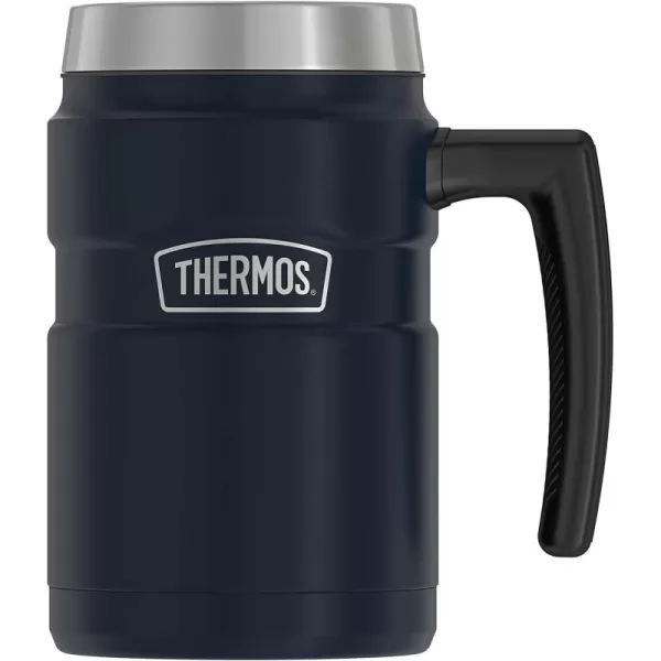 imageThermos Stainless King 16oz Desk Mug 16 Ounce Matte GreenMidnight Blue