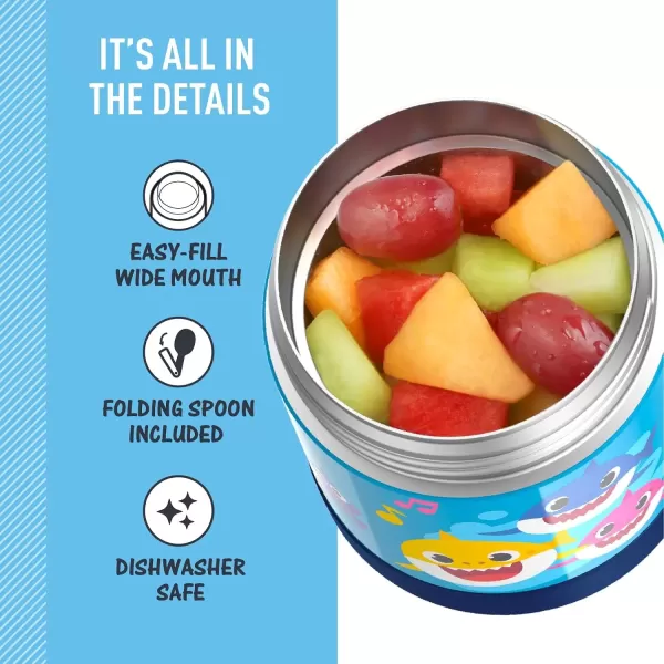 imageTHERMOS FUNTAINER 10 Ounce Stainless Steel Vacuum Insulated Kids Food Jar with Spoon BABY SHARK