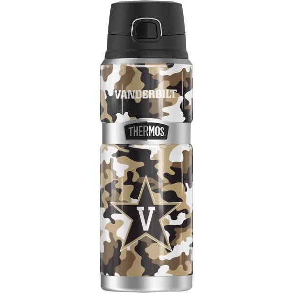 imageTHERMOS Vanderbilt University OFFICIAL Camo STAINLESS KING Stainless Steel Drink Bottle Vacuum insulated ampamp Double Wall 24ozVANDERBILT UNIVERSITY