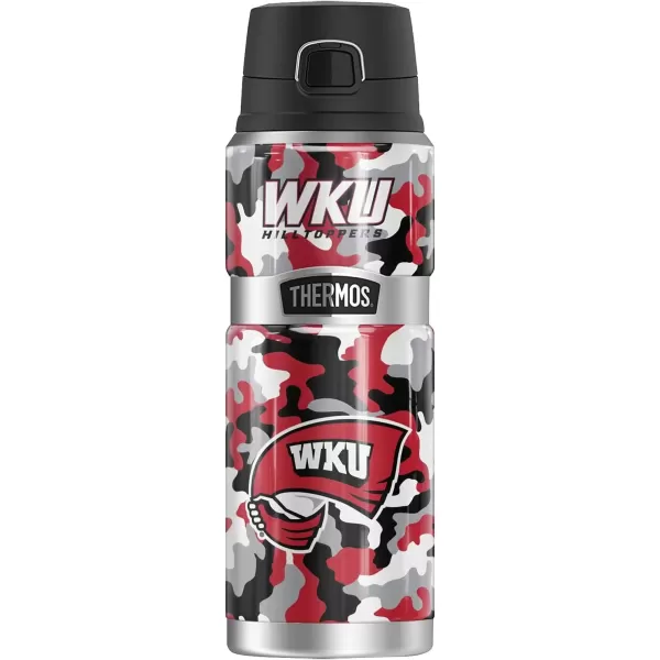 imageTHERMOS Western Kentucky University OFFICIAL Camo STAINLESS KING Stainless Steel Drink Bottle Vacuum insulated ampamp Double Wall 24ozWESTERN KENTUCKY UNIVERSITY