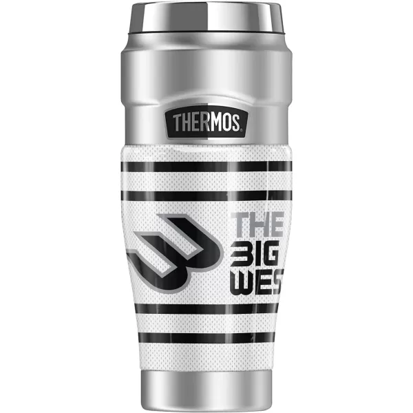 imageTHERMOS The Big West OFFICIAL Big West Jersey Stripes Black STAINLESS KING Stainless Steel Travel Tumbler Vacuum insulated ampamp Double Wall 16ozBIG WEST