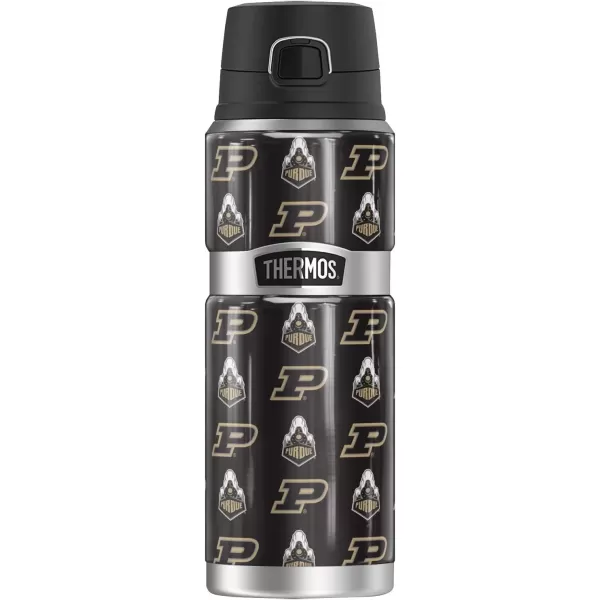 imagePurdue University Logo Pattern THERMOS STAINLESS KING Stainless Steel Drink Bottle Vacuum insulated ampamp Double Wall 24ozPURDUE UNIVERSITY