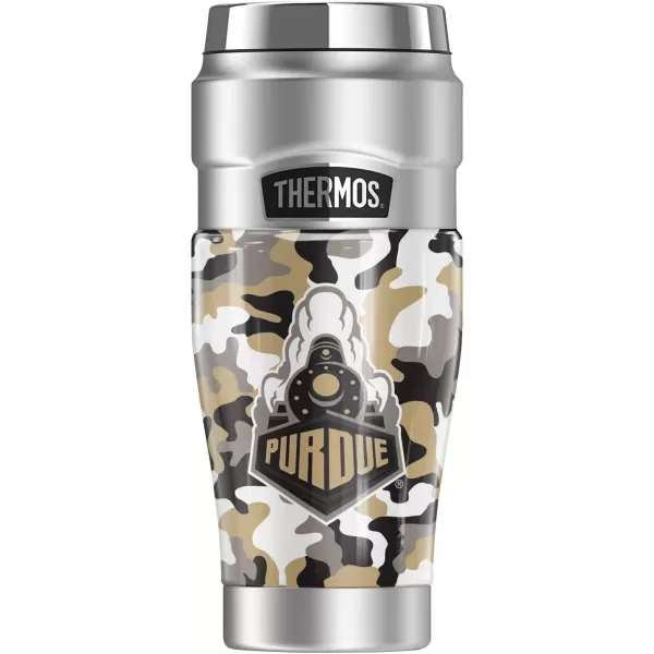 imageTHERMOS Purdue University Camo STAINLESS KING Stainless Steel Travel Tumbler Vacuum insulated ampamp Double Wall 16oz