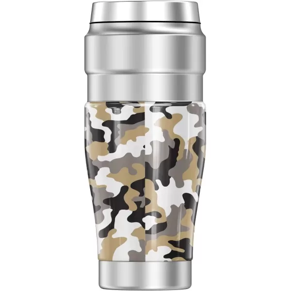 imageTHERMOS Purdue University Camo STAINLESS KING Stainless Steel Travel Tumbler Vacuum insulated ampamp Double Wall 16oz