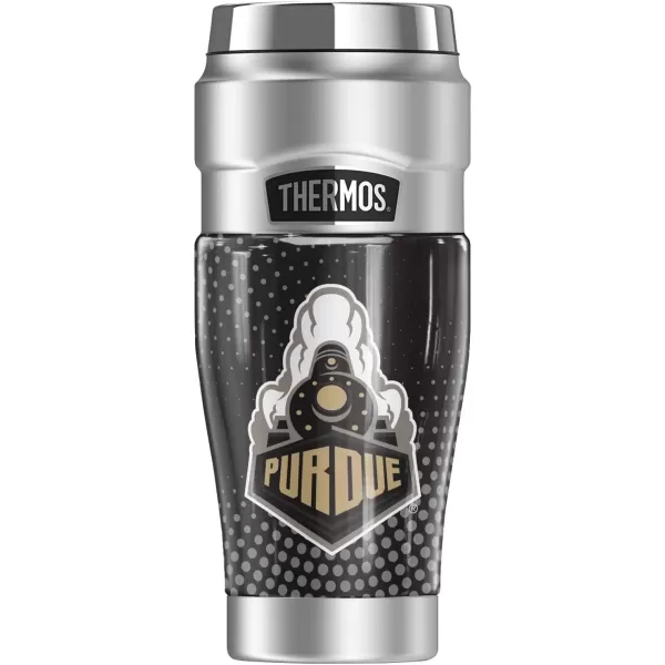 imageTHERMOS Purdue University Radial Dots STAINLESS KING Stainless Steel Travel Tumbler Vacuum insulated ampamp Double Wall 16ozPURDUE UNIVERSITY