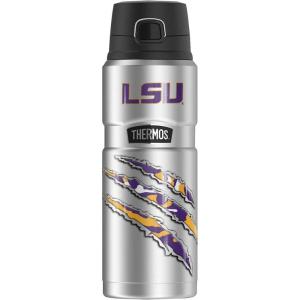 imageTHERMOS LSU Tigers Tiger Scratches STAINLESS KING Stainless Steel Drink Bottle Vacuum insulated ampamp Double Wall 24oz