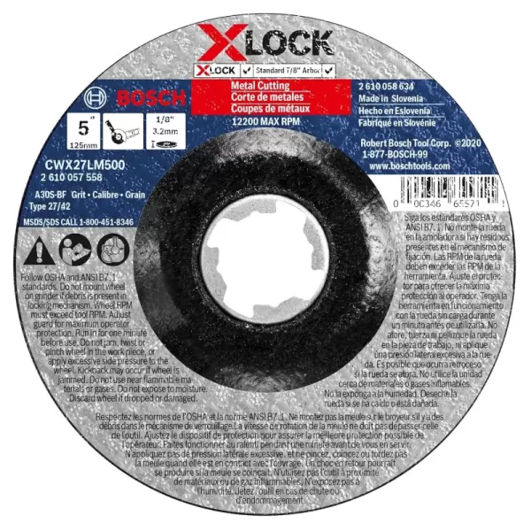 Type 27A Metal 30 Grit 5 In. x 1/8 In.
