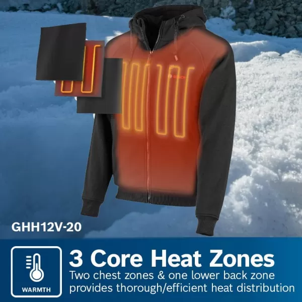 BOSCH GHJ12V-20XLN12 12V Max Heated Jacket Kit with Portable Power Adapter - Size XLarge
