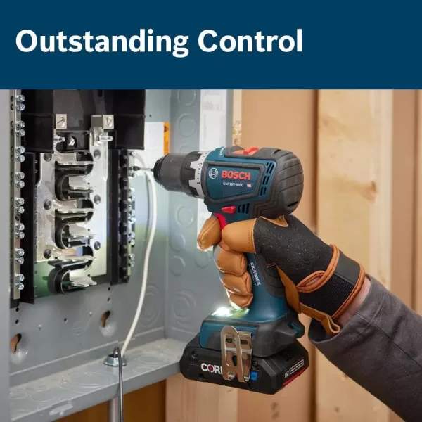 BOSCH GSR18V-800CN 18V Brushless Connected-Ready 1/2 In. Drill/Driver  18V 4 Ah Batteries)