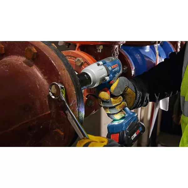 BOSCH GDS18V-330CN 18V Brushless Connected-Ready 1/2 In. Mid-Torque Impact Wrench with Friction Ring and Thru-Hole 