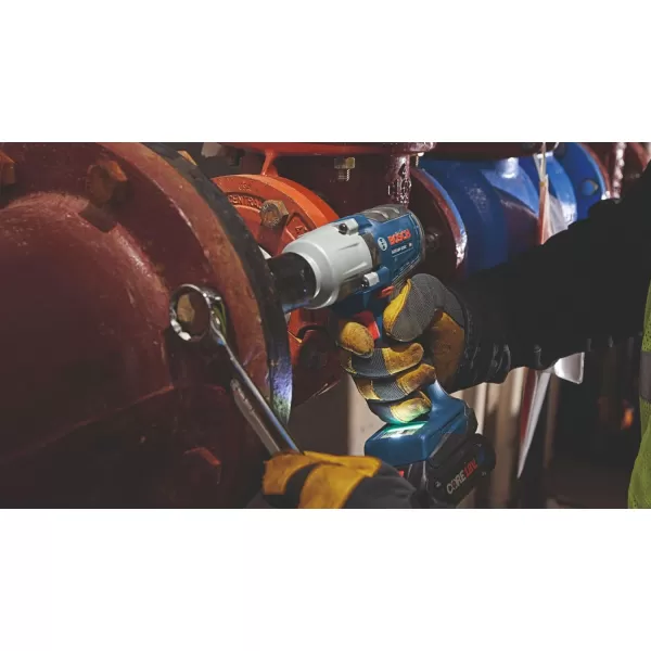 BOSCH GDS18V-330CN 18V Brushless Connected-Ready 1/2 In. Mid-Torque Impact Wrench with Friction Ring and Thru-Hole 