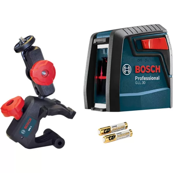 BOSCH GLL50-20 Cross Line Laser, Self Leveling, 50ft Range and Magnetic Laser Mount