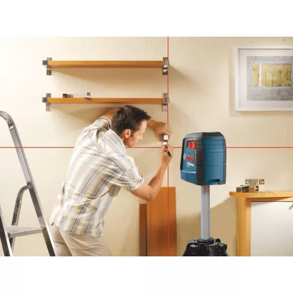 BOSCH GLL50-20 Cross Line Laser, Self Leveling, 50ft Range and Magnetic Laser Mount