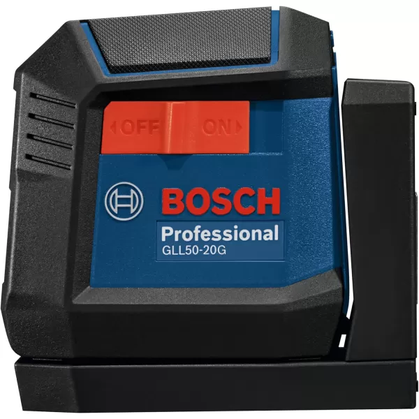 BOSCH GLL50-20GL 65ft Green-Beam Cross-Line Laser with VisiMax Technology, Rechargable Lithium-Ion Battery, Self-Leveling, with Magnetic Mount