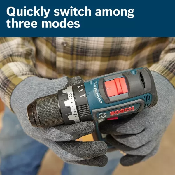 BOSCH GSB18V-800CB24 1/2 In. Brushless Connected-Ready Hammer Drill/Driver Kit with  CORE18V® 4 Ah Advanced Power Battery 18V 4 Ah Battery)