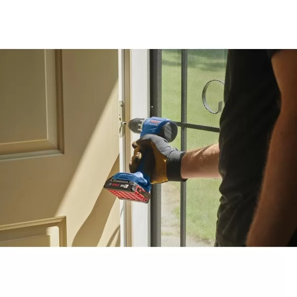 BOSCH GSR18V-400B12 18V Compact Brushless 1/2 In. Drill/Driver Kit with  2.0 Ah SlimPack Battery 2.0 Ah Battery)