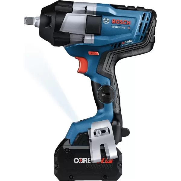 Bosch GDS18V-740CB14-RT 18V PROFACTOR Brushless Lithium-Ion 1/2 in. Cordless Connected-Ready Impact Wrench Kit with Friction Ring  