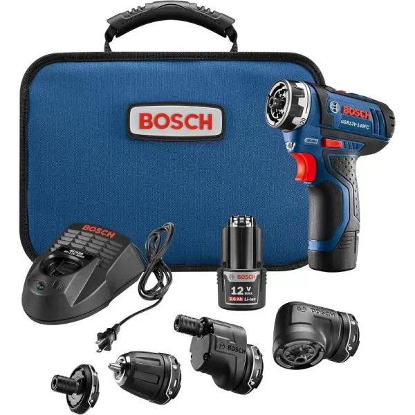 Bosch 12V 5-in-1 Cordless Electric Screwdriver Kit + 12V Max 3.0 Ah Lithium-Ion Battery
