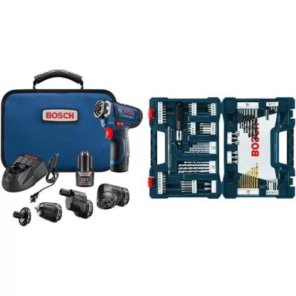 Bosch 12V 5-in-1 Cordless Electric Screwdriver Kit + 12V Max 3.0 Ah Lithium-Ion Battery