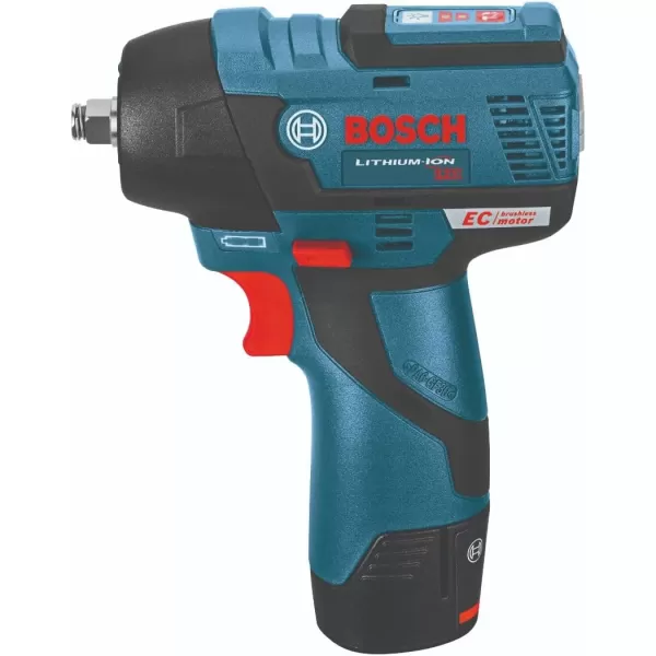 Bosch PS82-02-RT 12V MAX 2.0 Ah Cordless Lithium-Ion EC Brushless 3/8 in. Impact Wrench Kit 