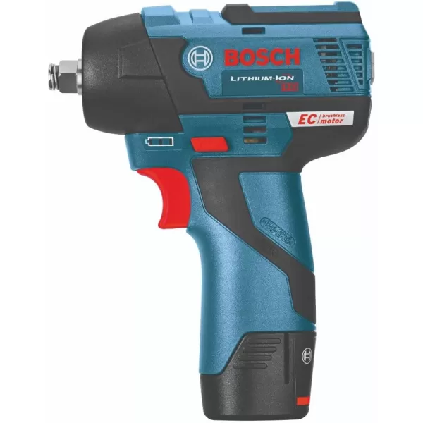 Bosch PS82-02-RT 12V MAX 2.0 Ah Cordless Lithium-Ion EC Brushless 3/8 in. Impact Wrench Kit 