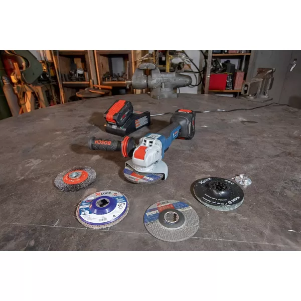 BOSCH CWX27M450 4-1/2 In. x .098 In. X-LOCK Metal Cutting Abrasive Wheel 30 Grit Compatible with 7/8 In. Arbor Type 27A  for Applications in Metal Cutting