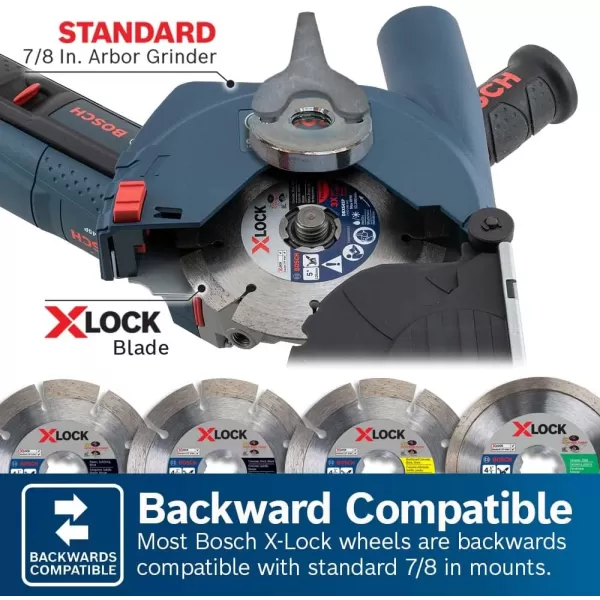 BOSCH DBX641S 6 In. X-LOCK Segmented Rim Diamond Blade Compatible with 7/8 In. Arbor for Application in Pavers, Soft Brick, Block