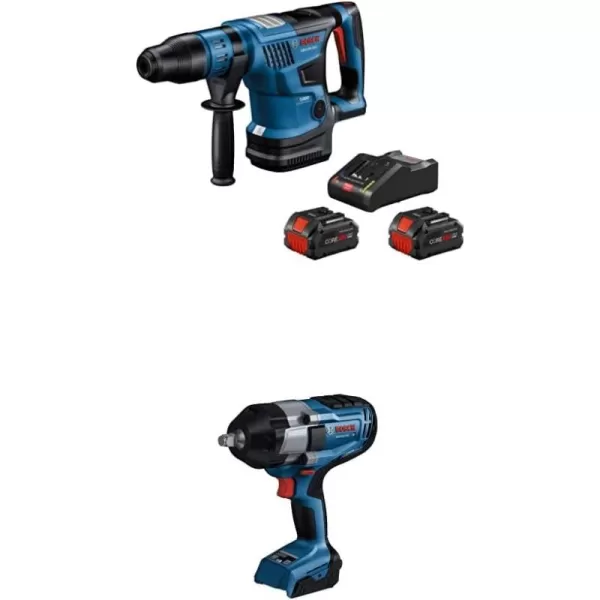 18V PROFACTOR 1-9/16" SDS-max Rotary Hammer w/  8.0 Ah CORE Performance Batteries w/FREE Impact Wrench &amp; FREE 8.0 Ah CORE Performance Battery 18V 8.0 Ah Batteries w/ FREE Impact Wrench & 18V 8.0 Ah Battery)