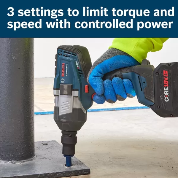 BOSCH GDS18V-1180CN PROFACTOR™ 18V Connected-Ready 3/4 In. Impact Wrench with Friction Ring and Thru-Hole 