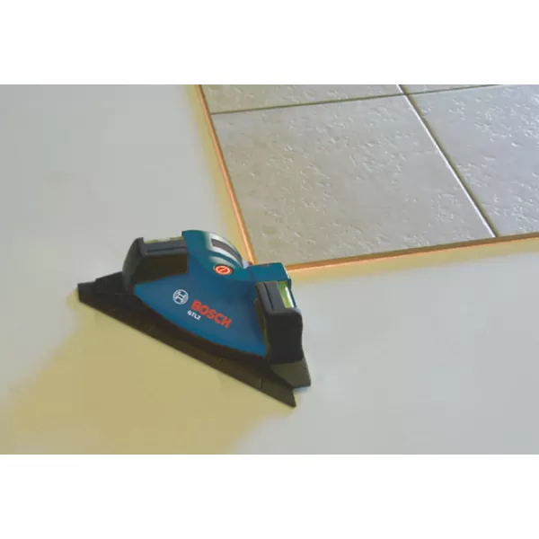 BOSCH GTL3 65 Ft Wall &amp; Floor Covering Laser, Includes 4 AA Batteries, Versatile Steel Positioning Plate, Laser Target, &amp; Pouch