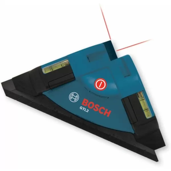 BOSCH GTL3 65 Ft Wall &amp; Floor Covering Laser, Includes 4 AA Batteries, Versatile Steel Positioning Plate, Laser Target, &amp; Pouch