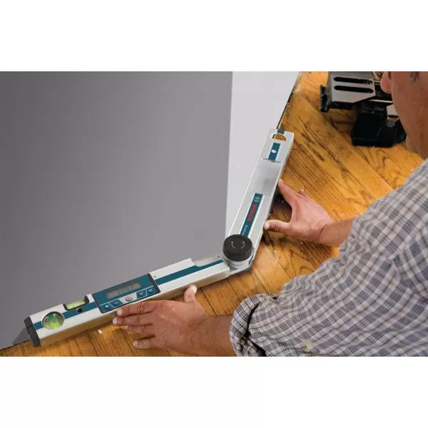 imageBOSCH GAM 220 MF 4in1 Digital Angle Finder Includes Leg Extension 4 AA Batteries ampamp Carrying Case